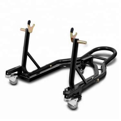 High quality steel black or red lift front steering head motorcycle support stand